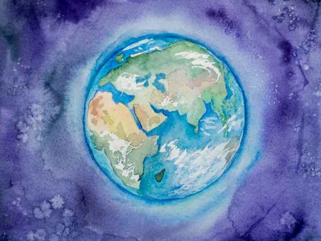 planet earth drawing